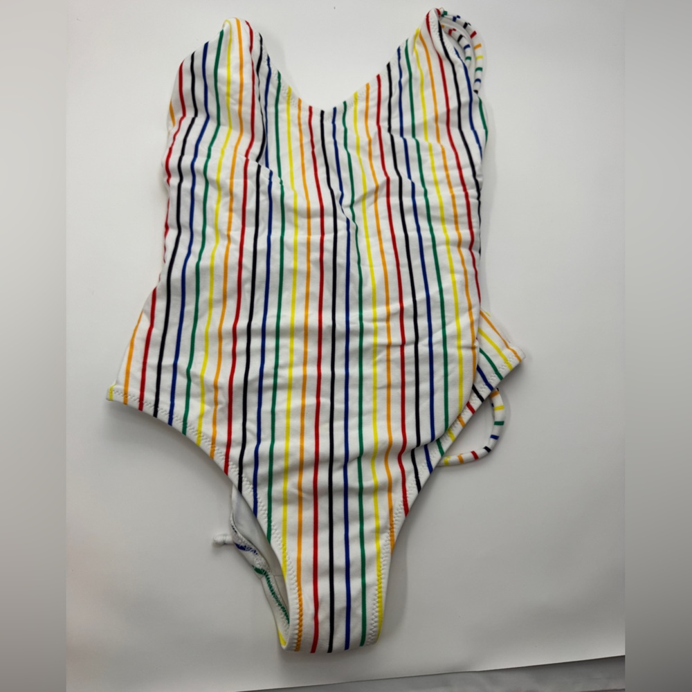 SOLID & STRIPED Multicolor Striped One Piece Swimsuit size XS